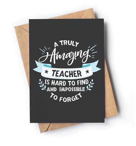 Buy Thank You Card For Teacher Awesome Appreciation Card For Men Or