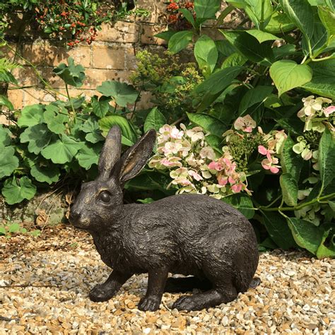 Bronze Rabbit Garden Statue Beautiful Hand Crafted Designs