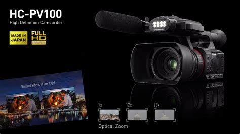 Panasonic HC-PV100 New Semi-Pro Video Camera Main Features - YouTube