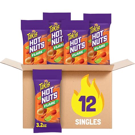 Takis Hot Nuts Flare Double Crunch Peanuts Chili Pepper