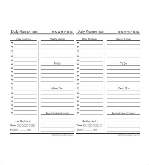 daily agenda template   word excel  format