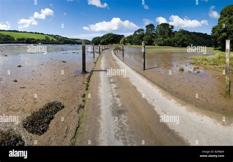 Tidal Road Estuary Of The River Avon Aveton Ford South Hams Devon