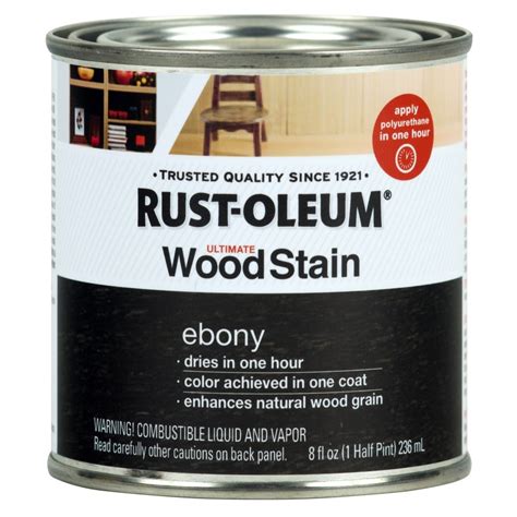 Shop Rust Oleum Ultimate Wood Stain 8 Fl Oz Ebony Oil Based Interior