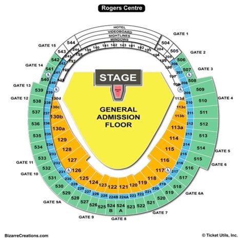 Rogers Centre Seating Chart Concert Awesome Home