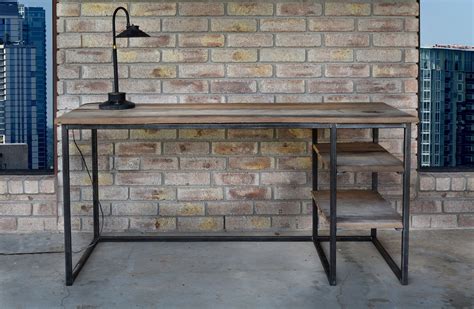 Custom building and finishing is our specialty, available to meet any specific size and design needs. Industrial Work Desk | Reclaimed wood desk, Industrial ...