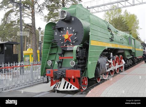 Historic Russian Steam Locomotive П36 №097 P36 Photographed In The