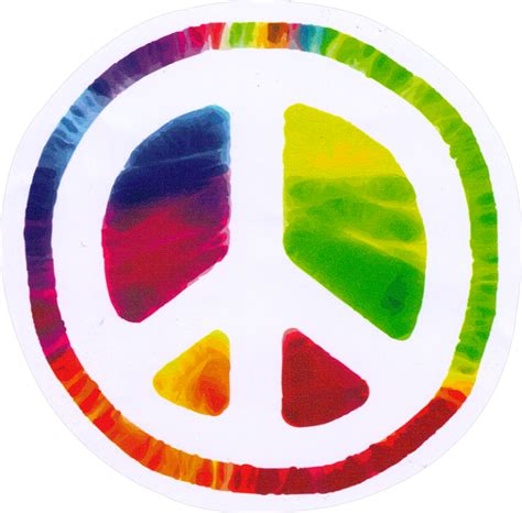 Psychedelic Peace Sign Small Bumper Sticker Decal Peace Resource