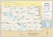 Reference Maps of North Dakota, USA - Nations Online Project