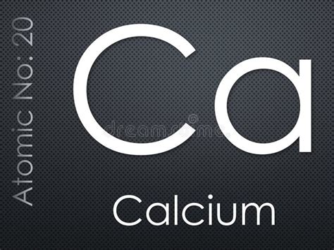 Calcium Chemical Icon Isolated Sign Periodic Table Symbol Light Gray