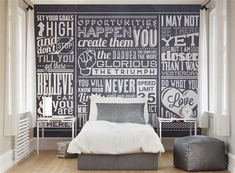 Ohpopsi Chalk Quotes Wall Mural Chalkboard Wall Bedroom