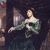 Mary Plummer Clemenceau wife 1849-1922 Painting by Ferdinand Roybet ...