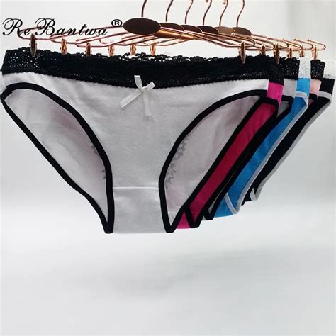 rebantwa 10pcs women sexy panties butterfly print cotton underwear woman lace patchwork calcinha