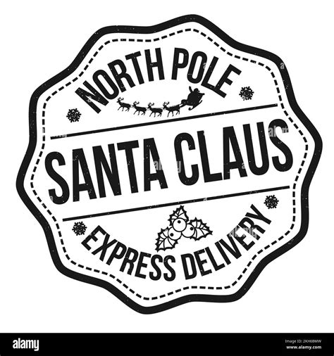 Santa Claus Express Delivery Grunge Rubber Stamp On White Background