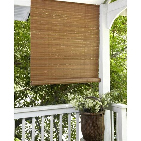 Outdoor Patio Bamboo Roll Up Blinds Patio Ideas