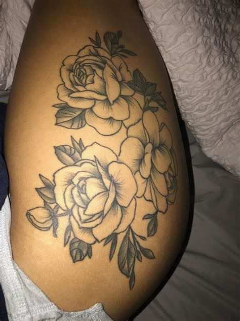Rose Thigh Tattoo Designs At Tattoo