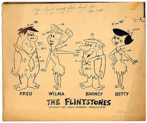 The Flintstones Cast Model Sheet Hanna Barbera Photo 41500715 Fanpop