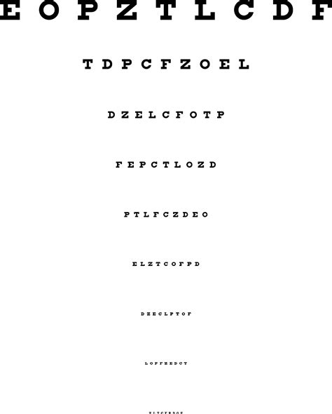 eye chart sample free download