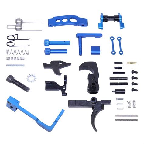 Ar 15 Upgraded Enhanced Lower Parts Kit With In Anodized Blue