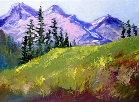 Oil Painting, Mountain Landscape, Original, 9x12 Canvas, Northwest