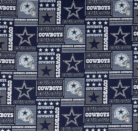 Dallas Cowboys Patchwork Cotton Fabric By The Yard Etsy