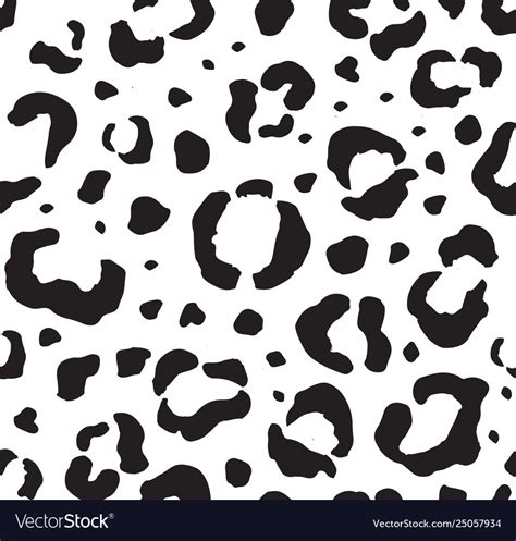 Pattern Black White Leopard Print Royalty Free Vector Image