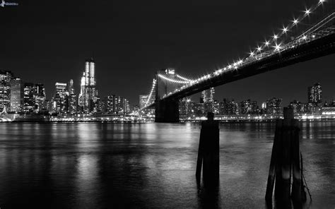 1/22/21 landscape skyline lights manhattan black and white city united states new york bridge fireworks. Brooklyn Bridge