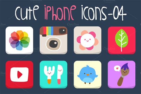 Cute Iphone Icons ~ Icons On Creative Market