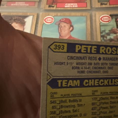 1987 Topps Pete Rose Cincinnati Reds #393 RARE Baseball Card | eBay