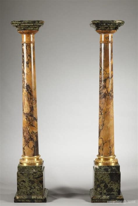 Late 18th Century Pair Of Marble Columns Marble Columns Faux Marble