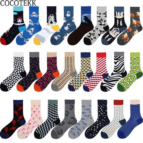 Buy New Arrived Brand Trend Men Socks Animal Striped