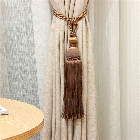 1 Pair Decorative Tassel Rope Tie Backs For Window Curtain Hand