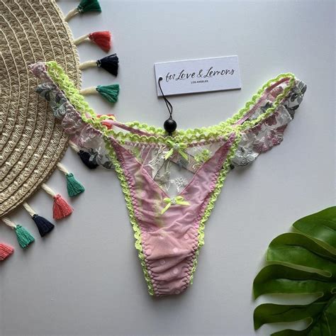 For Love And Lemons Spring Wildflower Thong Panty 🍋 Depop
