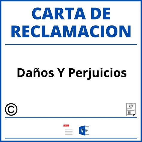 Modelo Carta Reclamacion Daños Y Perjuicios Pdf Word
