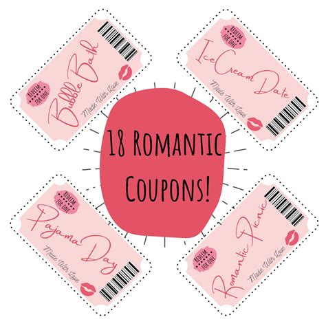 printable love coupons valentine s day t instant etsy