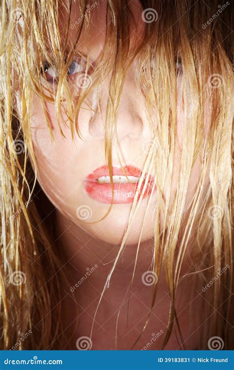 Woman With Wet Hair Stock Image Image Of Freshness Drops 39183831