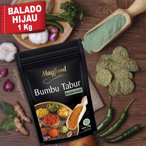 Magfood Bumbu Tabur Balado Hijau Non Msg Kg