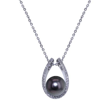 Tahitian Pearl Diamond Necklace Jewelry Designs