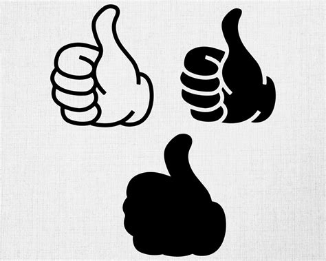 Thumbs Up Svg Digital Download Thumbs Up File Silhouette Like Svg Thumbs Up Sign Svg Hand