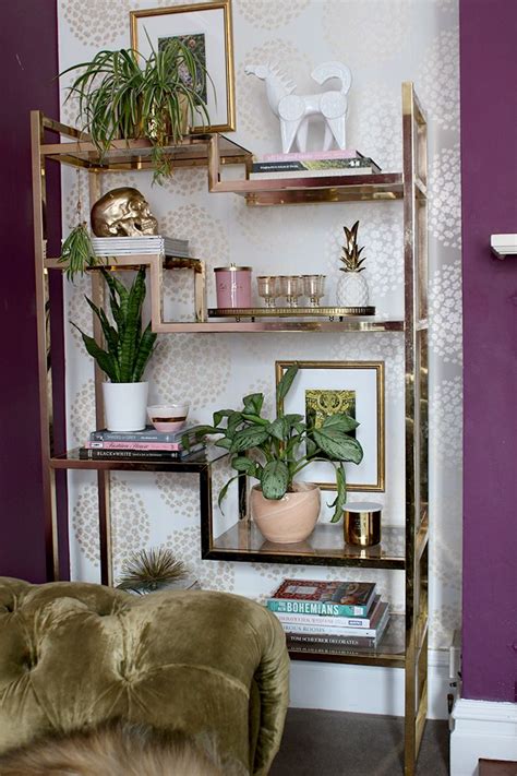 Glam Shelving Unit Display Ideas Notice How She Hangs A Small Print