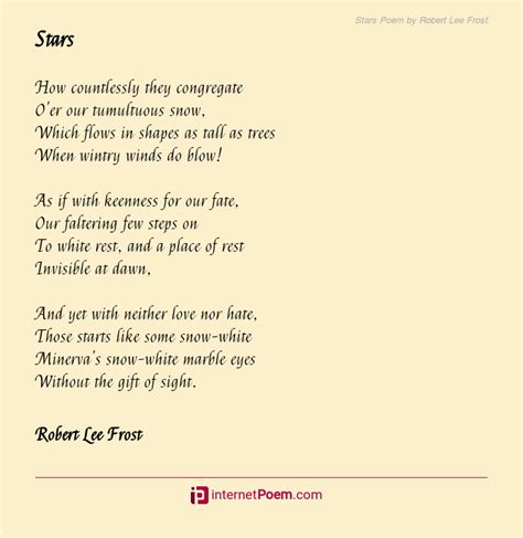 Stars Poem By Robert Lee Frost