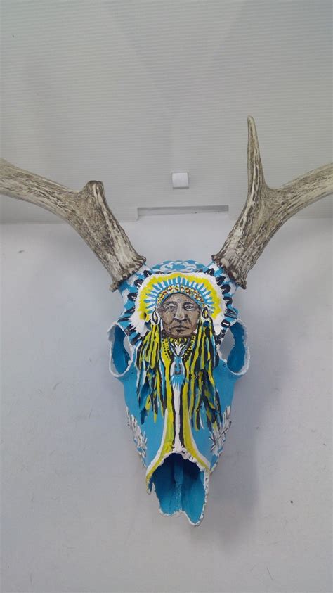 Hand Painted Deer Skull Schmalz Auctions