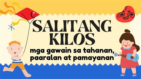 Salitang Kilos Sa Pag Uusap Sa Iba T Ibang Gawain Filipino Quarter