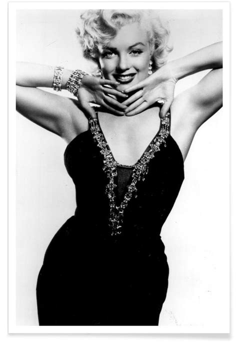 Marilyn Monroe In A Glamourous Black Dress Poster Juniqe