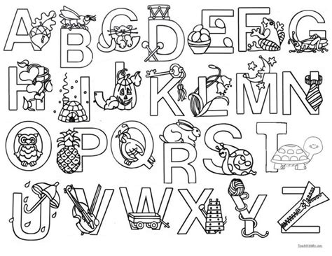 Alphabet To Color Alphabet Coloring Pages Printable Coloring Pages