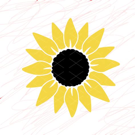 Sunflower Svg Files For Cricut Yellow Flower Png Autism Etsy