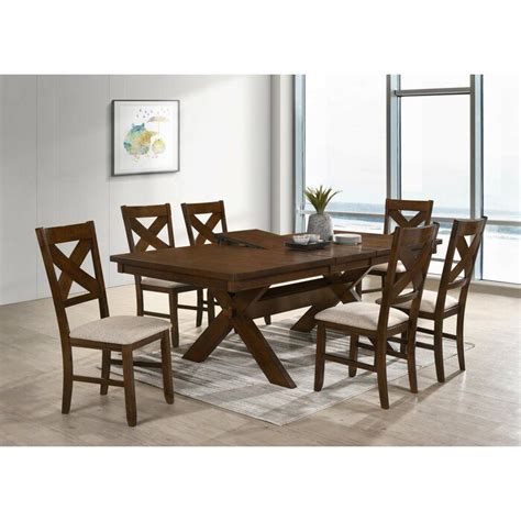 Laurel Foundry Modern Farmhouse Isabell 7 Piece Solid Wood Dining Set