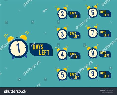 number days left countdown vector illustration stock vector royalty free 1272545074