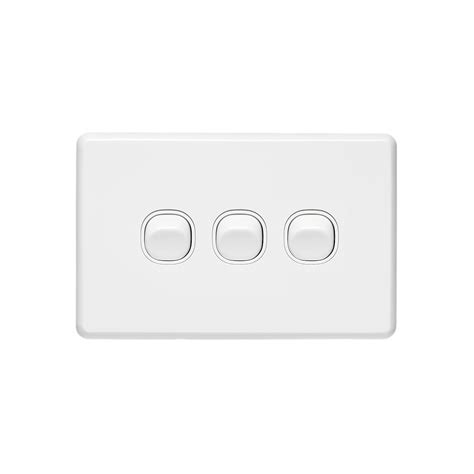 Clipsal Classic C2000 3 Gang Switch Horizontal 10a White Electric