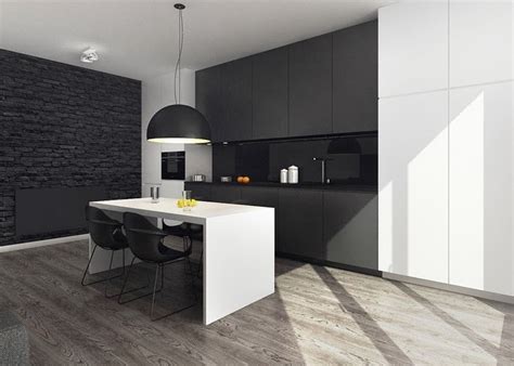 Las cocinas blancas son compatibles con todos los estilos de decoración y un acierto en la decoracion de cocinas 2017. Ambiente de contrastes en blanco y negro - Cocinas con estilo