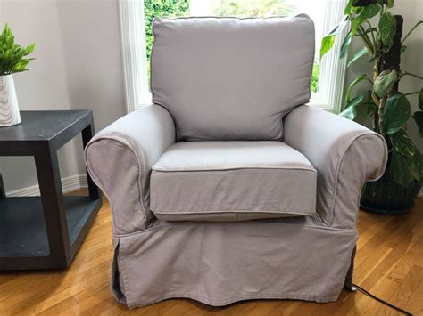 Former vice president of product development at. Pottery Barn Swivel Rocker Armchair With Slipcover